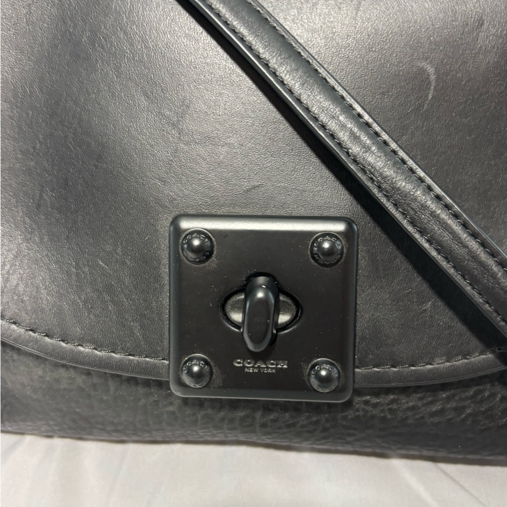 Coach Black Leather Satchel - Picture 3 of 9